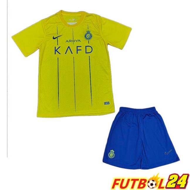Camisetas De Futbol Al-Nassr FC Ninos Primera Amarillo 2023/2024