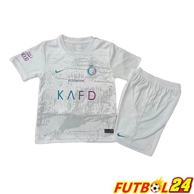 Camisetas De Futbol Al-Nassr FC Ninos Tercera Blanco 2023/2024