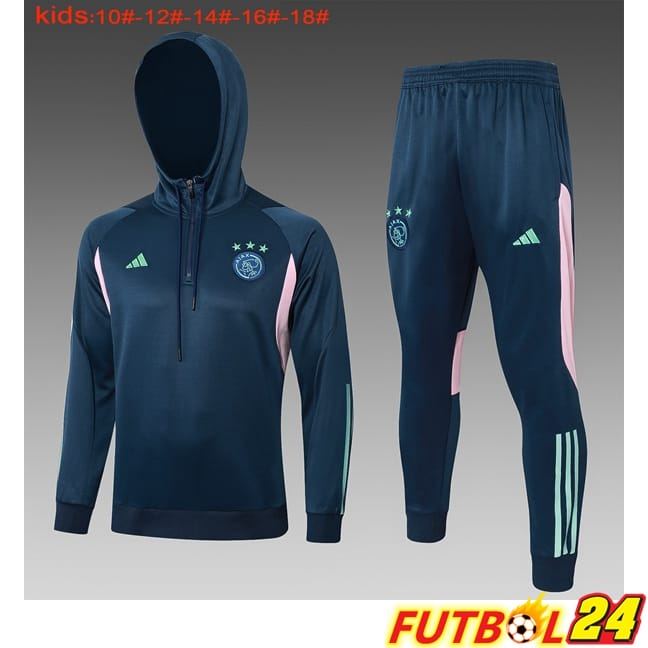 Chaqueta Con Capucha Chandal AFC Ajax Ninos Azul Real 2024/2025