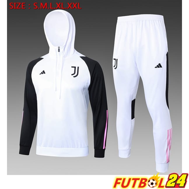 Chaqueta Con Capucha Chandal Juventus Ninos Blanco 2024/2025