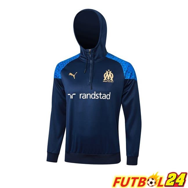 Sudadera Con Capucha Marsella OM Azul Real 2024/2025