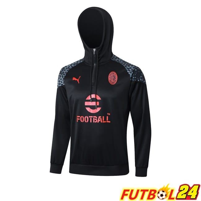 Sudadera Con Capucha AC Milan Negro 2024/2025