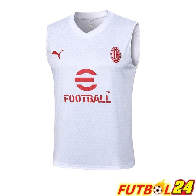 Chalecos De Futbol AC Milan + Cortos Blanco 2024/2025