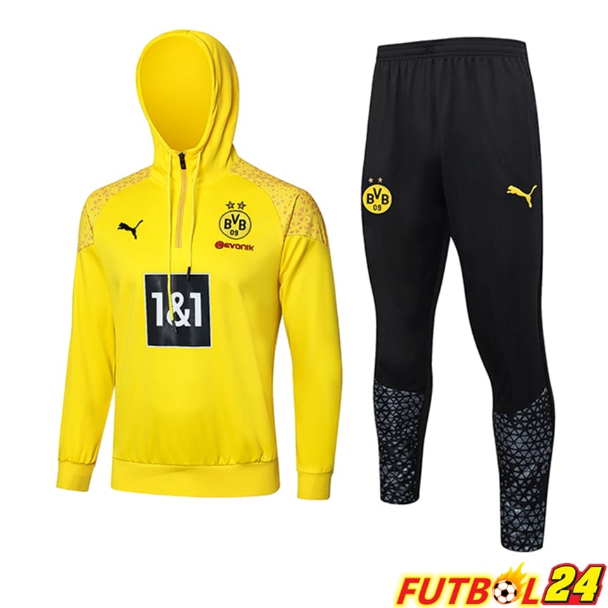 Chaqueta Con Capucha Chandal Dortmund Amarillo/Negro 2024/2025