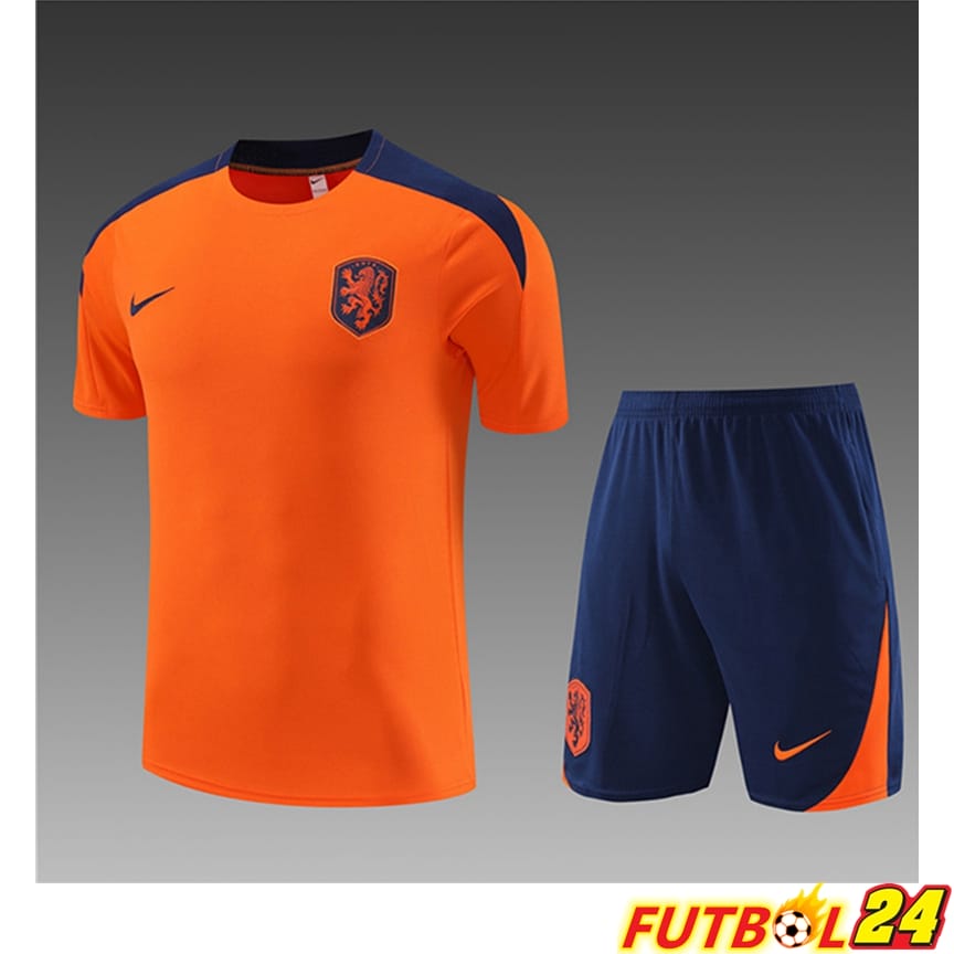 Camiseta Entrenamiento + Cortos Países Bajos Ninos Naranja 2023/2024