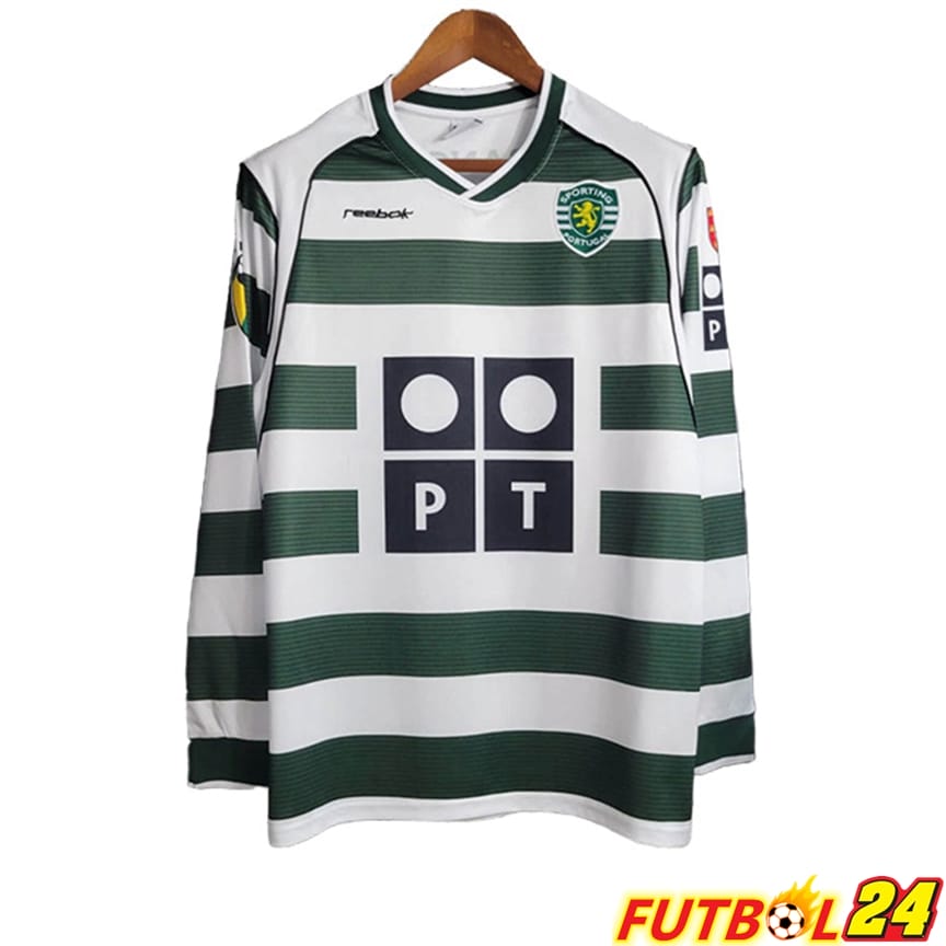 Camisetas De Futbol Sporting CP Retro Primera Manga Larga 2001/2003