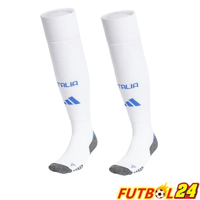 Calcetines De Futbol Italia Segunda Blanco 2024/2025