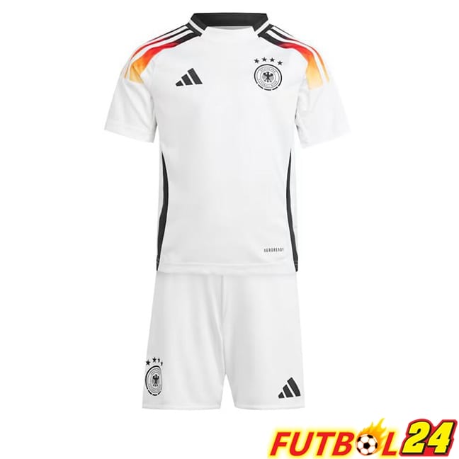 Camisetas De Futbol Alemania Ninos Primera Blanco UEFA Euro 2024
