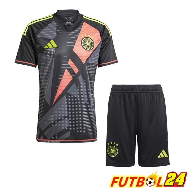 Camisetas De Futbol Alemania Ninos Portero Negro UEFA Euro 2024