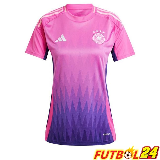 Camisetas De Futbol Alemania Mujer Segunda Rosado Púrpura UEFA Euro 2024
