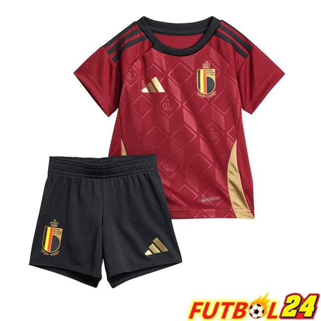 Camisetas De Futbol Bélgica Ninos Primera Rojo UEFA Euro 2024