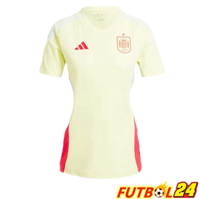 Camisetas De Futbol España Mujer Segunda Amarillo UEFA Euro 2024
