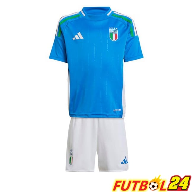 Camisetas De Futbol Italia Ninos Primera Azul UEFA Euro 2024