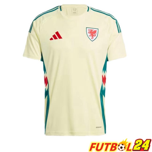 Camisetas De Futbol Gales Segunda Amarillo UEFA Euro 2024