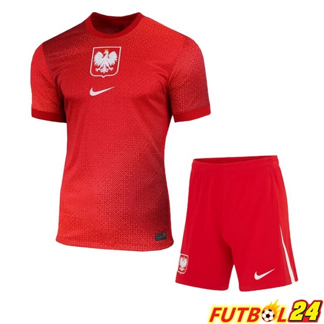 Camisetas De Futbol Polonia Ninos Segunda Rojo 2024/2025