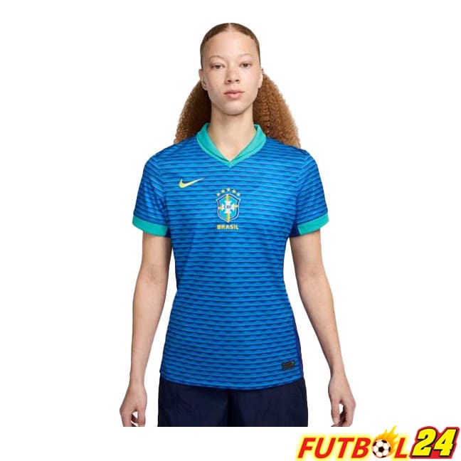 Camisetas De Futbol Brasil Mujer Segunda Azul 2024/2025