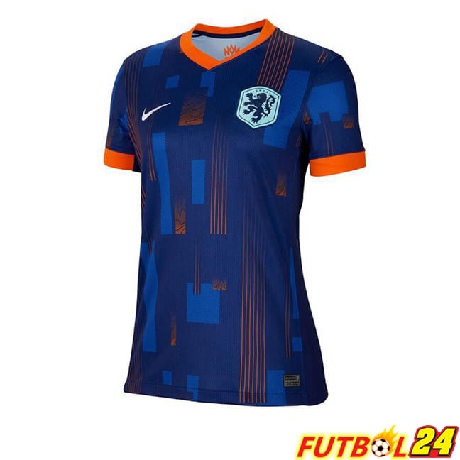 Camisetas De Futbol Países Bajos Mujer Segunda Azul Real 2024/2025