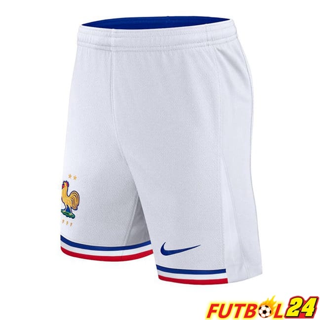 Cortos de Futbol Francia Primera Azul Blanco 2024/2025