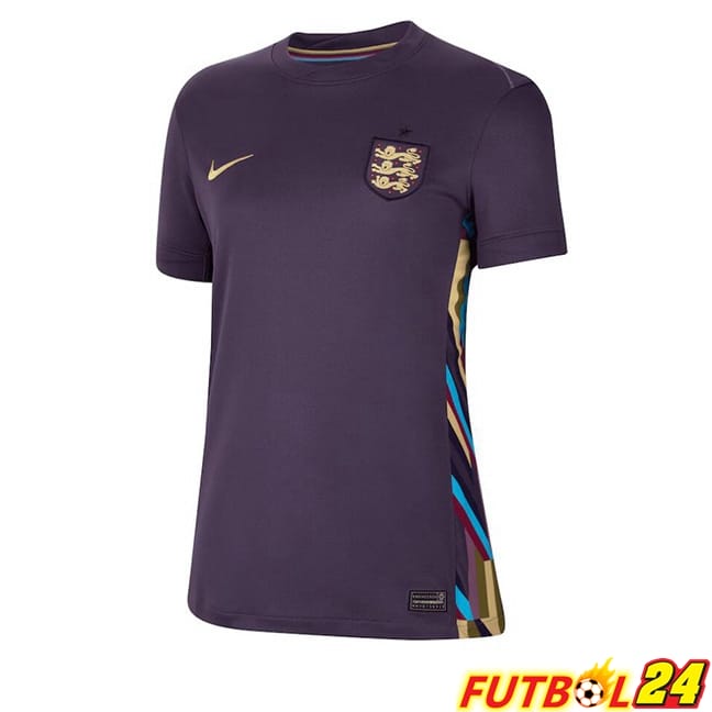 Camisetas De Futbol Inglaterra Mujer Segunda Púrpura UEFA Euro 2024
