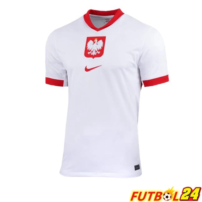 Camisetas De Futbol Polonia Primera Azul Blanco UEFA Euro 2024