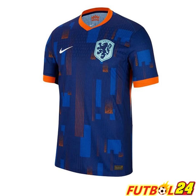 Camisetas De Futbol Países Bajos Segunda Azul Real UEFA Euro 2024
