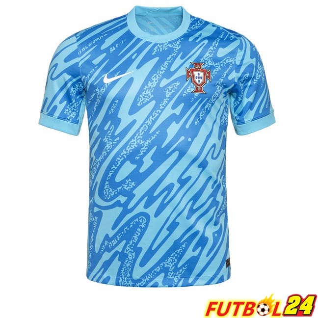 Camisetas De Futbol Portugal Portero Azul UEFA Euro 2024
