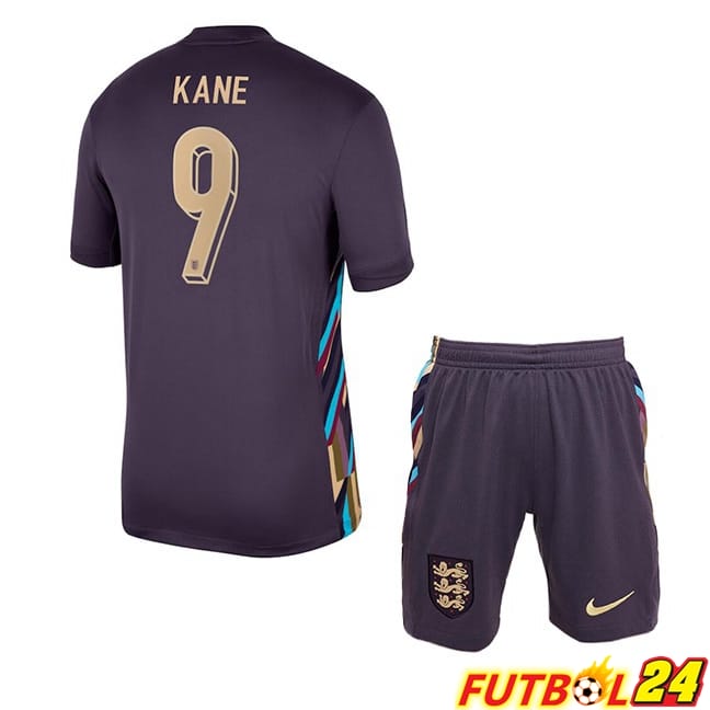 Camisetas De Futbol Inglaterra (Kane 9) Ninos Segunda Púrpura UEFA Euro 2024