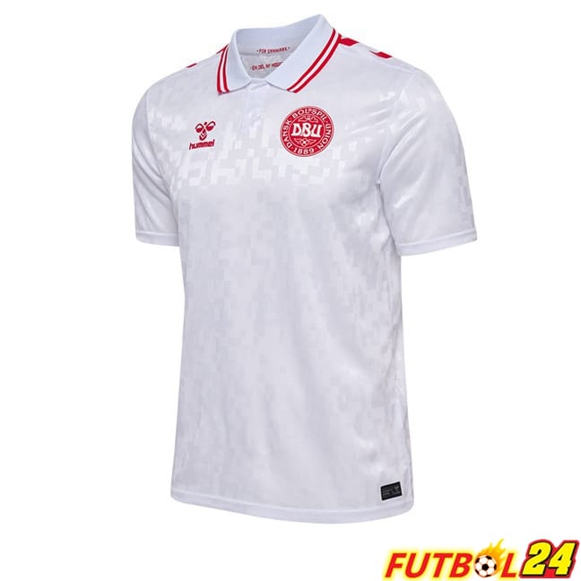 Camisetas De Futbol Dinamarca Segunda Blanco UEFA Euro 2024