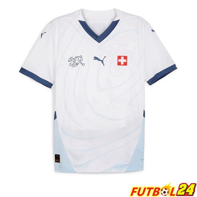 Camisetas De Futbol Suiza Segunda Blanco UEFA Euro 2024