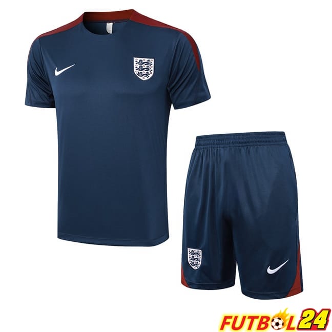 Camiseta Entrenamiento Inglaterra + Cortos Azul Real 2024/2025