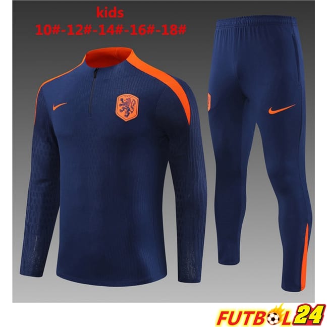 Chandal Futbol Países Bajos Ninos Azul Real 2024/2025