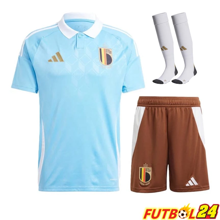 Camisetas Nacional Bélgica Segunda (Cortos + Calcetines) UEFA Euro 2024