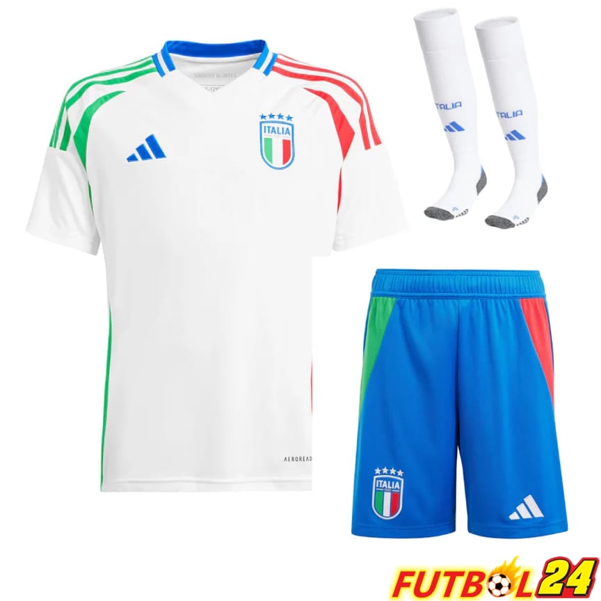 Camisetas Nacional Italia Segunda (Cortos + Calcetines) UEFA Euro 2024