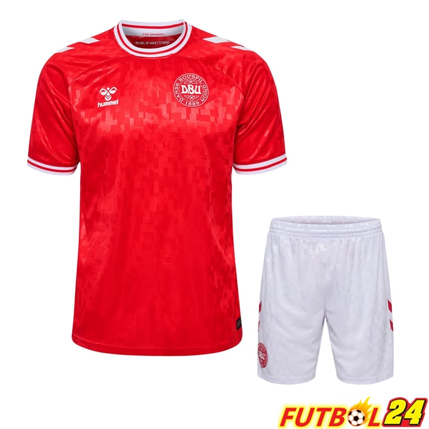Camisetas Nacional Dinamarca Primera + Cortos 2024/2025