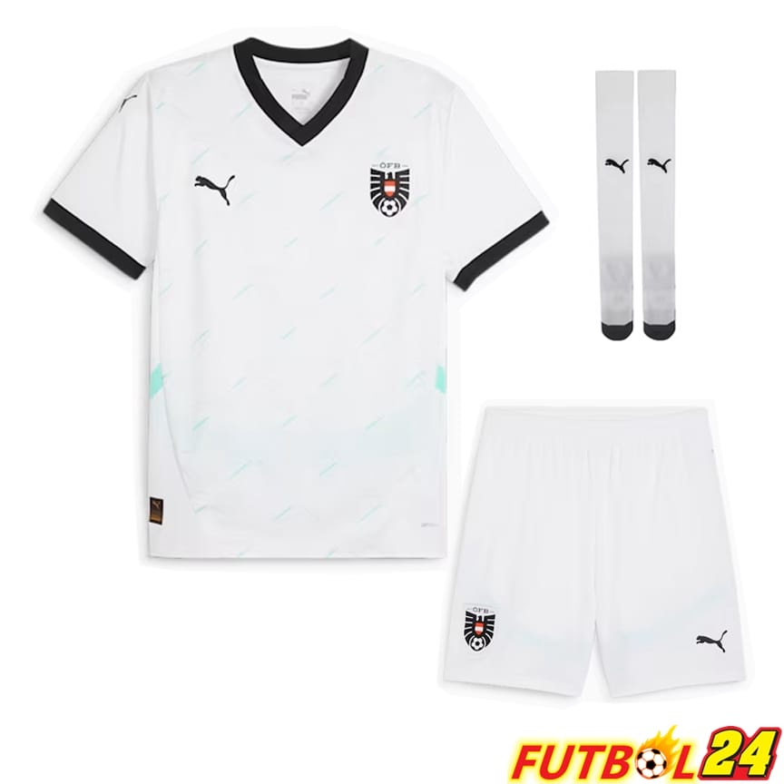 Camisetas Nacional Austria Segunda (Cortos + Calcetines) 2024/2025