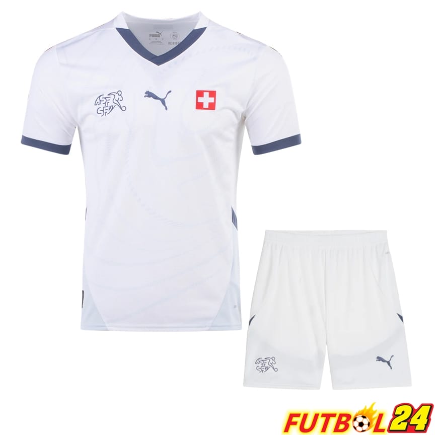 Camisetas Nacional Suiza Segunda + Cortos UEFA Euro 2024