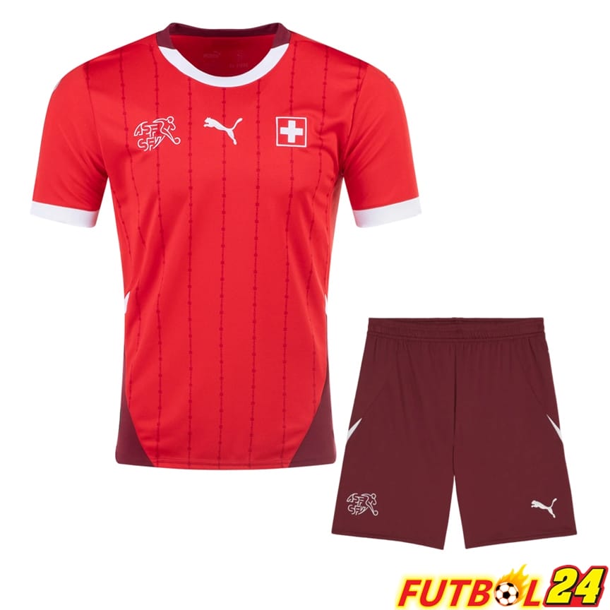 Camisetas Nacional Suiza Primera + Cortos 2024/2025