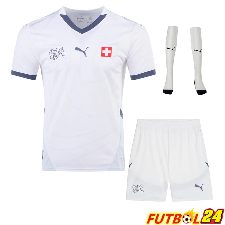 Camisetas Nacional Suiza Segunda (Cortos + Calcetines) 2024/2025