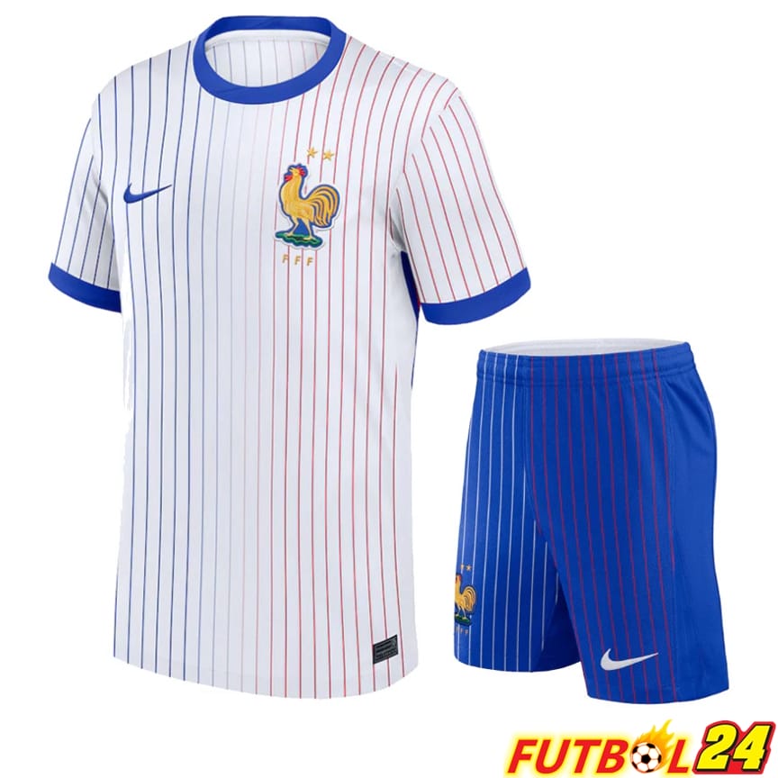 Camisetas Nacional Francia Segunda + Cortos UEFA Euro 2024