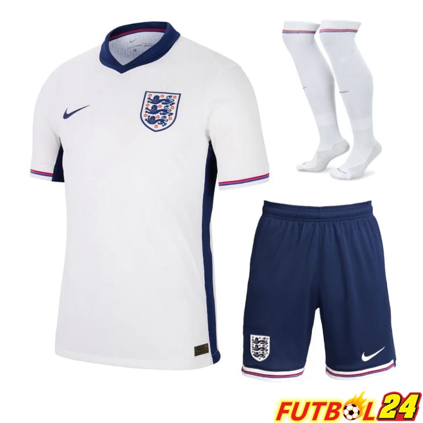 Camisetas Nacional Inglaterra Primera (Cortos + Calcetines) UEFA Euro 2024