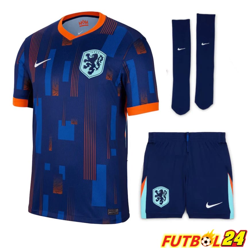 Camisetas Nacional Países Bajos Primera (Cortos + Calcetines) UEFA Euro 2024