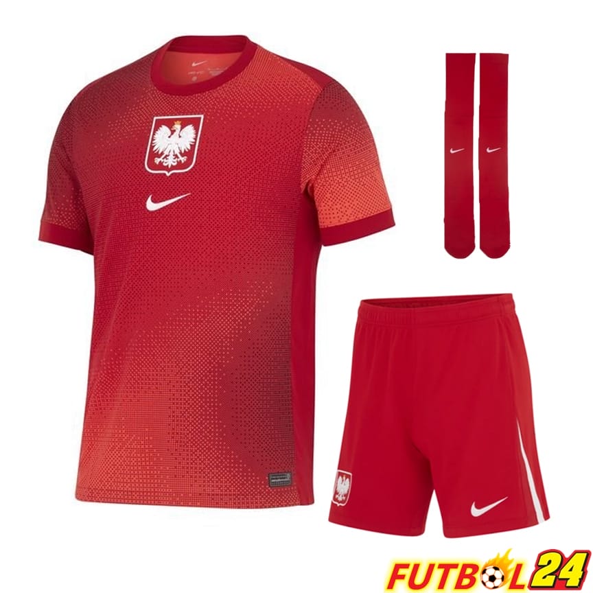 Camisetas Nacional Polonia Segunda (Cortos + Calcetines) UEFA Euro 2024