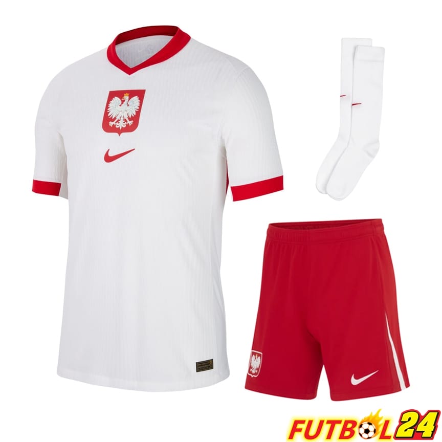Camisetas Nacional Polonia Primera (Cortos + Calcetines) 2024/2025