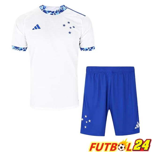Camisetas De Futbol Cruzeiro EC Ninos Segunda Blanco 2024/2025