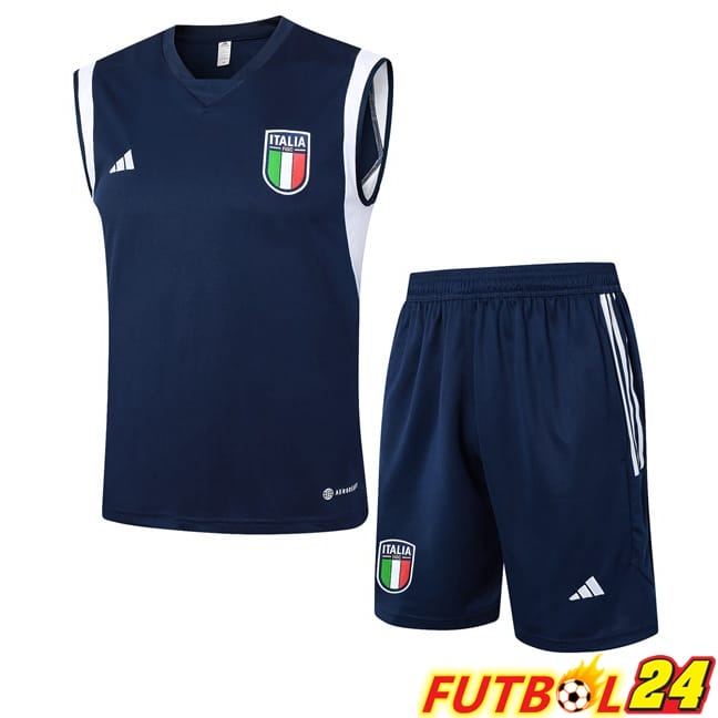 Chalecos De Futbol Italia + Cortos Azul Real 2024/2025