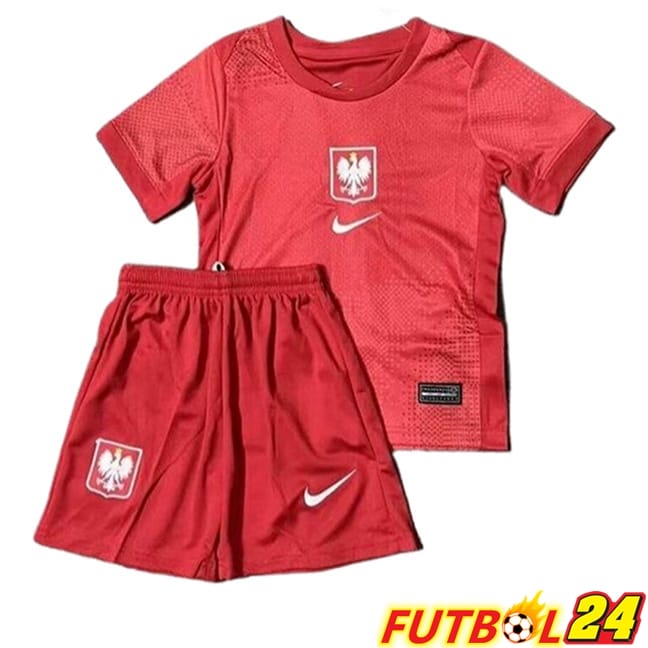 Camisetas De Futbol Polonia Ninos Segunda 2024/2025