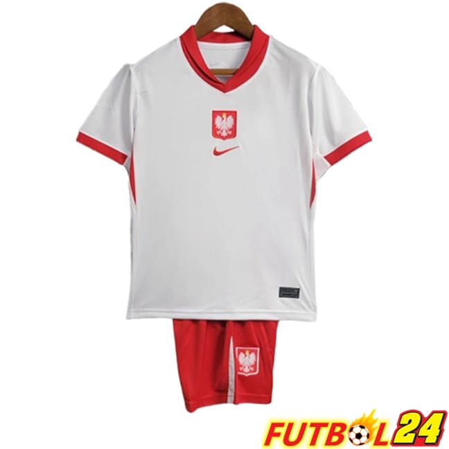 Nueva Camisetas De Futbol Polonia Ninos Primera 2024/2025