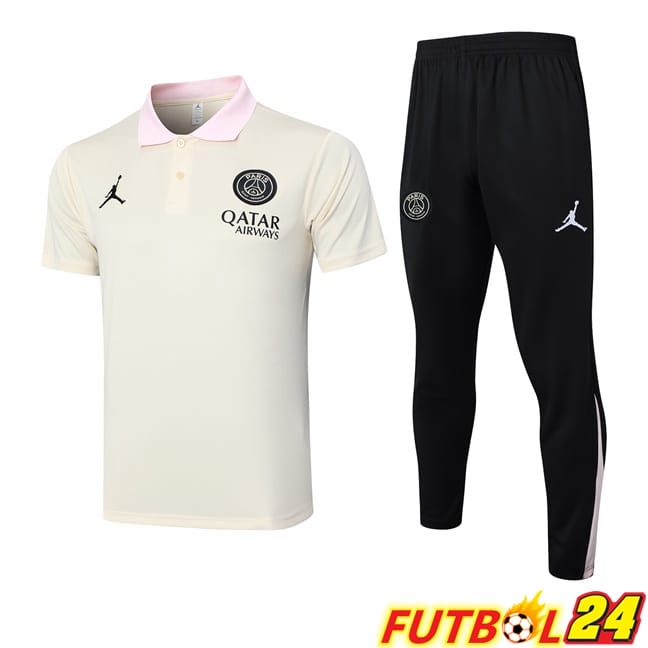 Camiseta Polo Paris PSG + Pantalones Amarillo 2024/2025