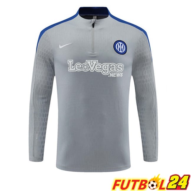 Sudadera De Entrenamiento Inter Milan Gris 2024/2025