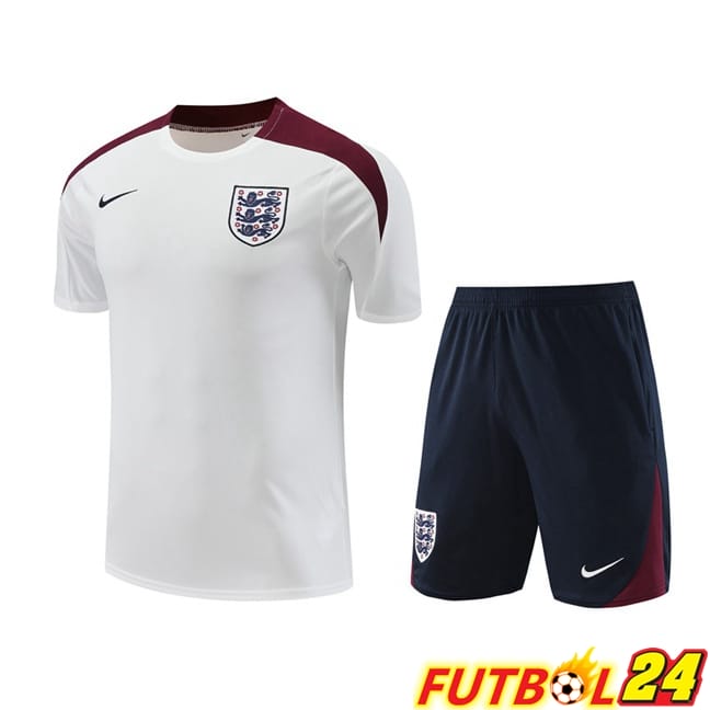 Camiseta Entrenamiento Inglaterra + Cortos Blanco 2024/2025